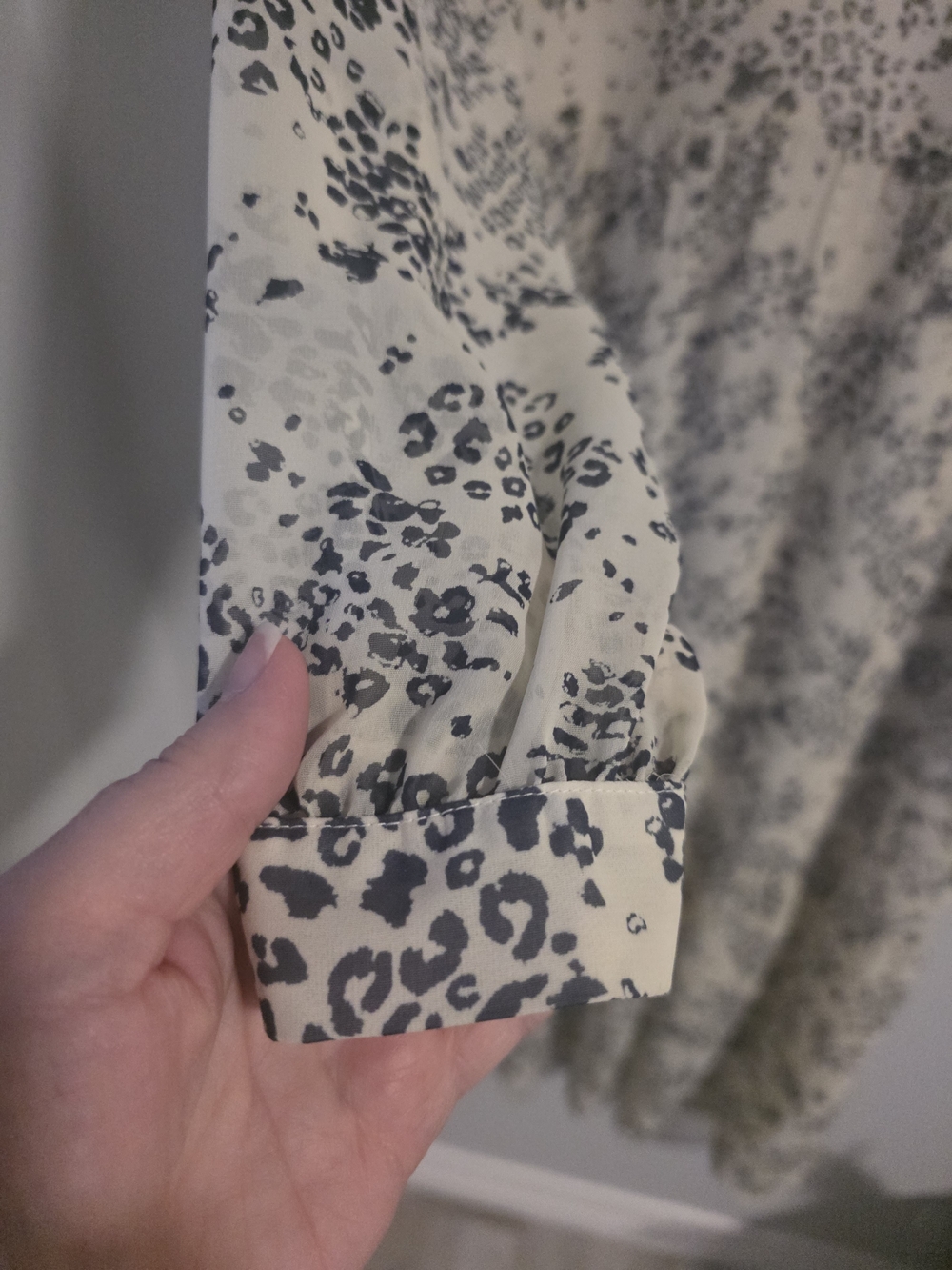 Park & Fith Maxi Dress XS Cream Print Long Sleeve Tiered Boho Dress - Picture 4 of 9